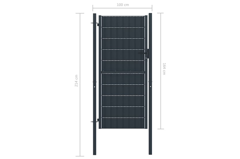 vidaXL 145235 Fence Gate Pvc And Steel 100x164cm Anthracite vidaXL 145235 Fence Gate Pvc And Steel 100x164cm Anthracite