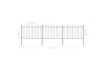 vidaXL 277622 Garden Fence With Spear Top Steel 5.1x1.2 M Black vidaXL 277622 Garden Fence With Spear Top Steel 5.1x1.2 M Black