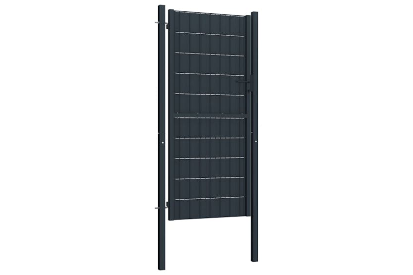 vidaXL 145235 Fence Gate Pvc And Steel 100x164cm Anthracite vidaXL 145235 Fence Gate Pvc And Steel 100x164cm Anthracite