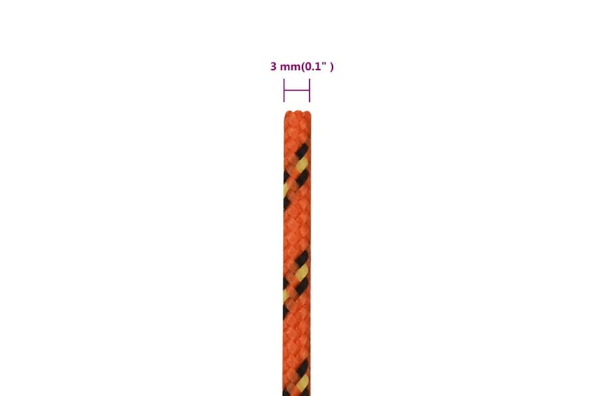 vidaXL 152640 Boat Rope Orange 3mm 25 M Polypropylene vidaXL 152640 Boat Rope Orange 3mm 25 M Polypropylene