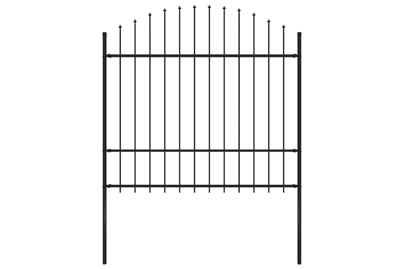 vidaXL 144944 Garden Fence With Spear Top Steel vidaXL 144944 Garden Fence With Spear Top Steel