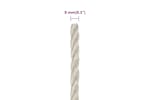 vidaXL 153046 Work Rope White 8mm 50 M Polypropylene vidaXL 153046 Work Rope White 8mm 50 M Polypropylene