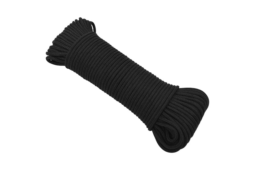 vidaXL 152484 Boat Rope Full Black 3mm 250 M Polypropylene vidaXL 152484 Boat Rope Full Black 3mm 250 M Polypropylene