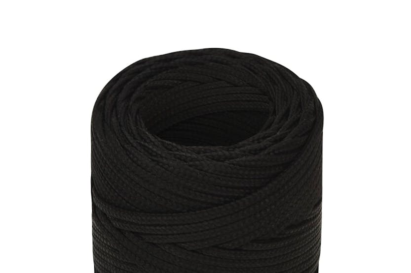 vidaXL 152796 Work Rope Black 2mm 500 M Polyester vidaXL 152796 Work Rope Black 2mm 500 M Polyester