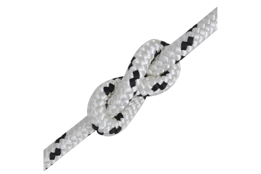vidaXL 143791 Braided Boat Rope Polyester 8mm 250 M White vidaXL 143791 Braided Boat Rope Polyester 8mm 250 M White