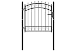 vidaXL 146378 Fence Gate With Spikes Steel 100x100cm Black vidaXL 146378 Fence Gate With Spikes Steel 100x100cm Black