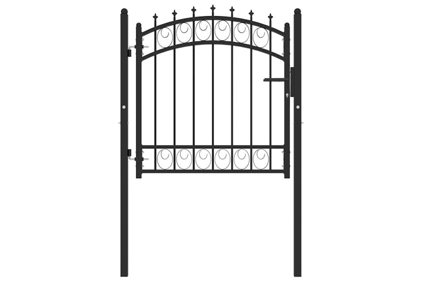 vidaXL 146378 Fence Gate With Spikes Steel 100x100cm Black vidaXL 146378 Fence Gate With Spikes Steel 100x100cm Black