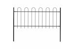 Vidaxl Garden Fence With Hoop Top Steel 1.8 M Black Vidaxl Garden Fence With Hoop Top Steel 1.8 M Black