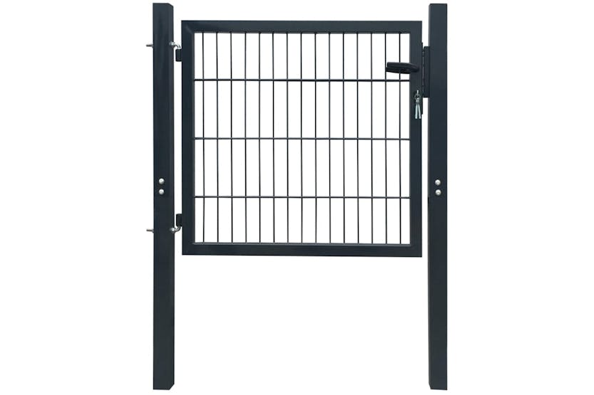 vidaXL 142026 Fence Gate Steel Anthracite 105x150cm vidaXL 142026 Fence Gate Steel Anthracite 105x150cm