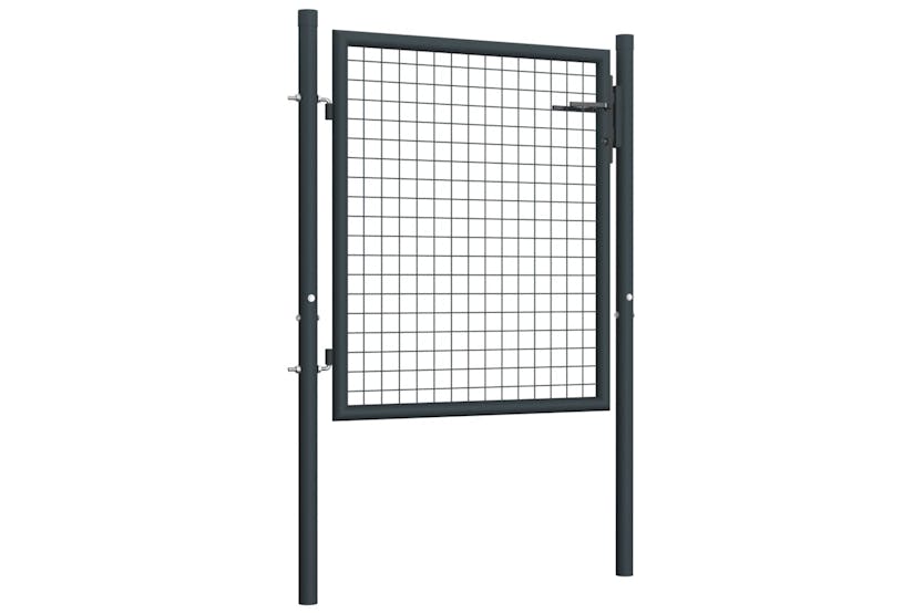 vidaXL 145771 Mesh Garden Gate Galvanised Steel 100x125cm Grey vidaXL 145771 Mesh Garden Gate Galvanised Steel 100x125cm Grey