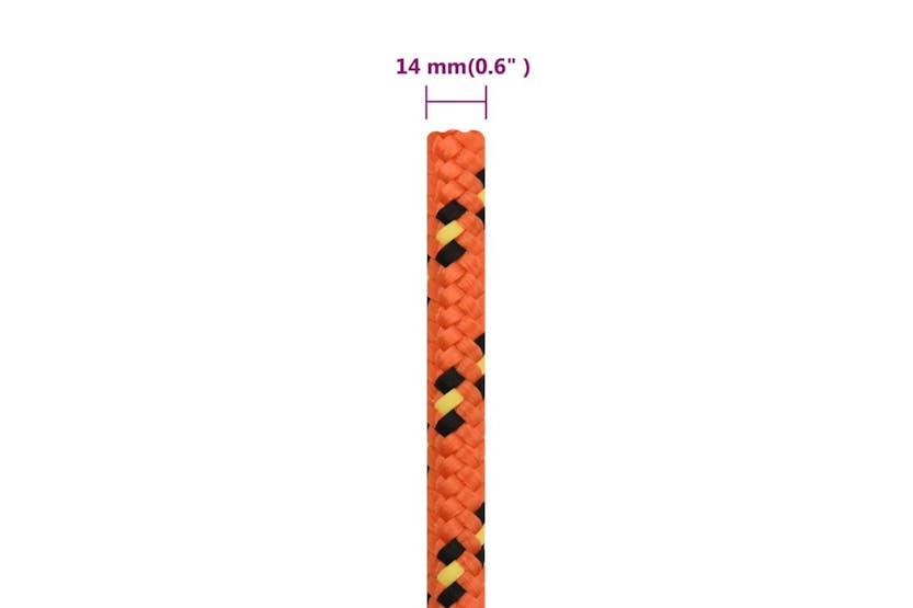 vidaXL 152676 Boat Rope Orange 14mm 100 M Polypropylene vidaXL 152676 Boat Rope Orange 14mm 100 M Polypropylene