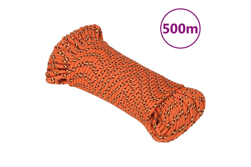 vidaXL 152644 Boat Rope Orange 3mm 500 M Polypropylene vidaXL 152644 Boat Rope Orange 3mm 500 M Polypropylene