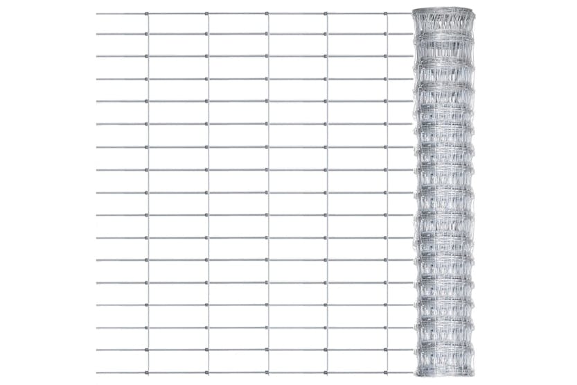 vidaXL 149496 Garden Fence Galvanised Steel 50x0.8 M Silver vidaXL 149496 Garden Fence Galvanised Steel 50x0.8 M Silver