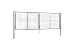 vidaXL 144761 Garden Gate Galvanised Steel 306x125cm Silver vidaXL 144761 Garden Gate Galvanised Steel 306x125cm Silver