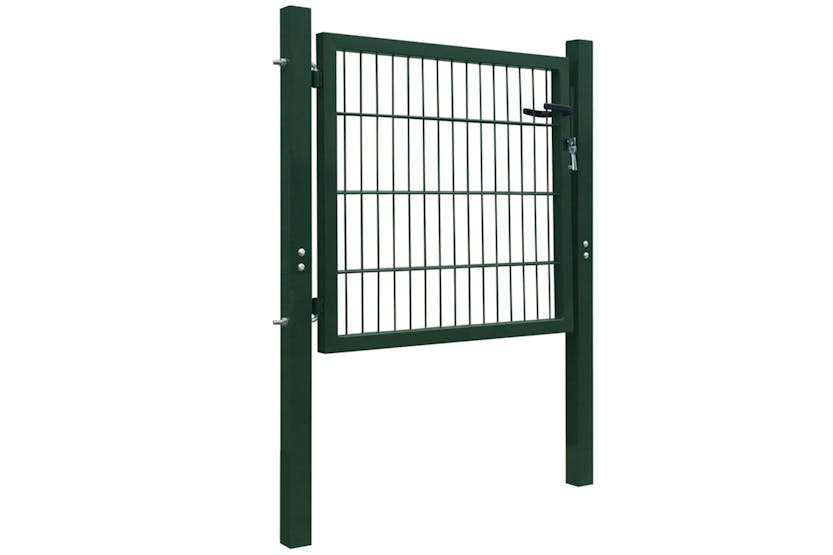 vidaXL 142028 Fence Gate Steel Green 105x150cm vidaXL 142028 Fence Gate Steel Green 105x150cm