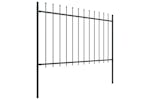 vidaXL 277625 Garden Fence With Spear Top Steel 10.2x1.2 M Black vidaXL 277625 Garden Fence With Spear Top Steel 10.2x1.2 M Black