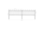vidaXL 277648 Garden Fence With Hoop Top Steel 3.4x0.8 M Black vidaXL 277648 Garden Fence With Hoop Top Steel 3.4x0.8 M Black