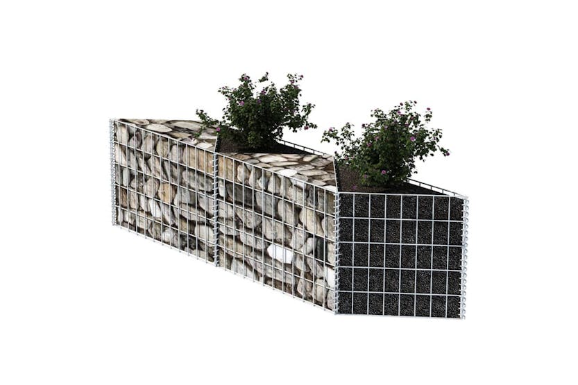 vidaXL 142540 Gabion Basket Galvanised Steel 120x30x50cm vidaXL 142540 Gabion Basket Galvanised Steel 120x30x50cm