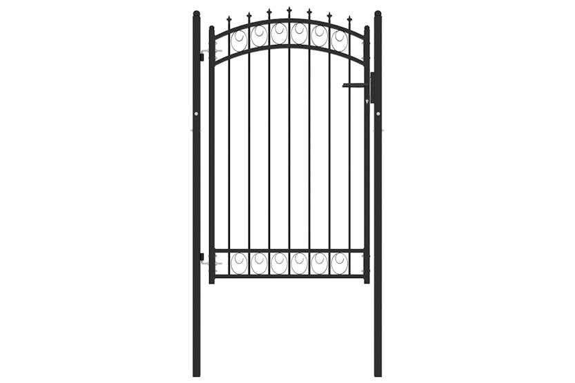 vidaXL 146380 Fence Gate With Spikes Steel 100x150cm Black vidaXL 146380 Fence Gate With Spikes Steel 100x150cm Black