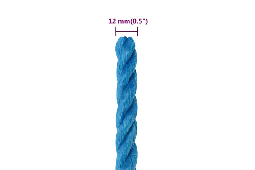 vidaXL 152977 Work Rope Blue 12mm 25 M Polypropylene vidaXL 152977 Work Rope Blue 12mm 25 M Polypropylene