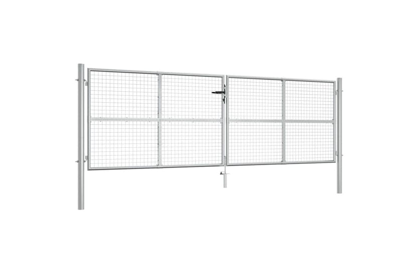 vidaXL 144300 Garden Gate Galvanised Steel 415x175cm Silver vidaXL 144300 Garden Gate Galvanised Steel 415x175cm Silver