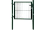 vidaXL 142028 Fence Gate Steel Green 105x150cm vidaXL 142028 Fence Gate Steel Green 105x150cm