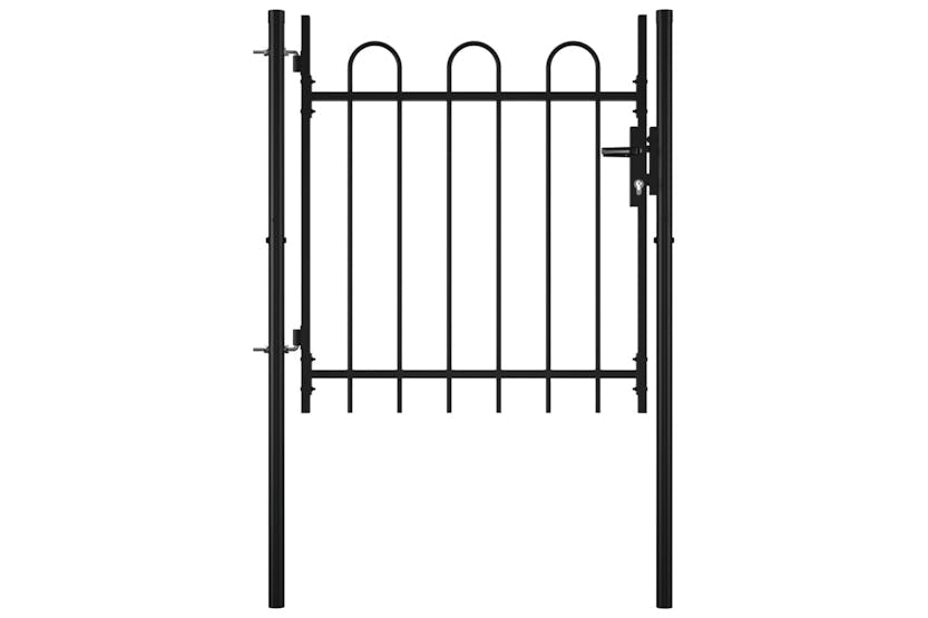 vidaXL 144361 Single Door Fence Gate With Hoop Top 100 X 75cm vidaXL 144361 Single Door Fence Gate With Hoop Top 100 X 75cm