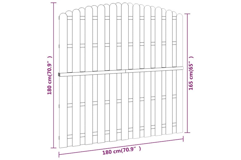 vidaXL 41655 Hit And Miss Fence Panel Pinewood 180x vidaXL 41655 Hit And Miss Fence Panel Pinewood 180x