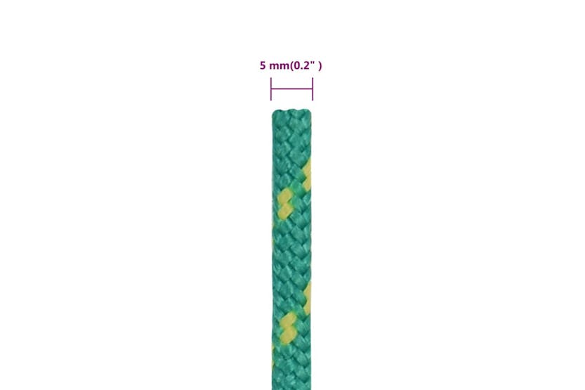 vidaXL 152707 Boat Rope Green 5mm 500 M Polypropylene vidaXL 152707 Boat Rope Green 5mm 500 M Polypropylene