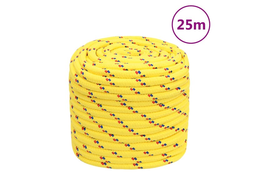 vidaXL 152629 Boat Rope Yellow 18mm 25 M Polypropylene vidaXL 152629 Boat Rope Yellow 18mm 25 M Polypropylene