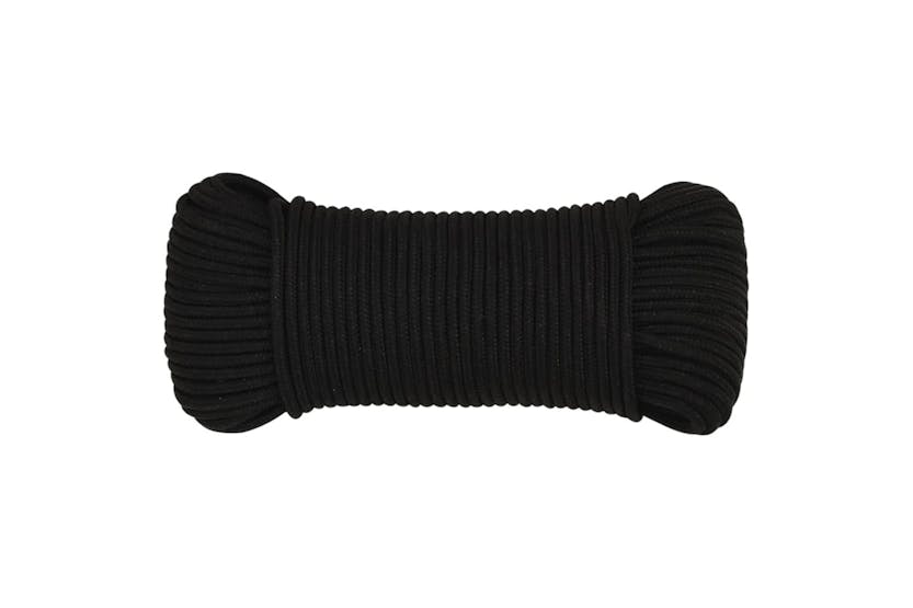 vidaXL 152802 Work Rope Black 4mm 25 M Polyester vidaXL 152802 Work Rope Black 4mm 25 M Polyester