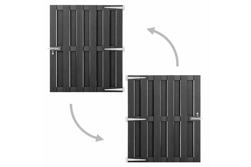 vidaXL 318103 Garden Gate Wpc 100x112cm Grey vidaXL 318103 Garden Gate Wpc 100x112cm Grey