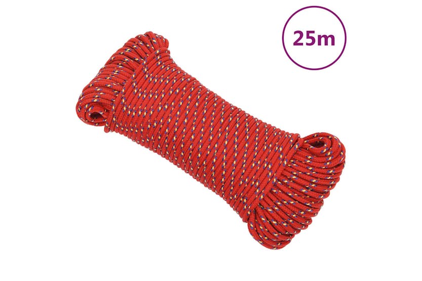 vidaXL 152385 Boat Rope Red 5mm 25 M Polypropylene vidaXL 152385 Boat Rope Red 5mm 25 M Polypropylene