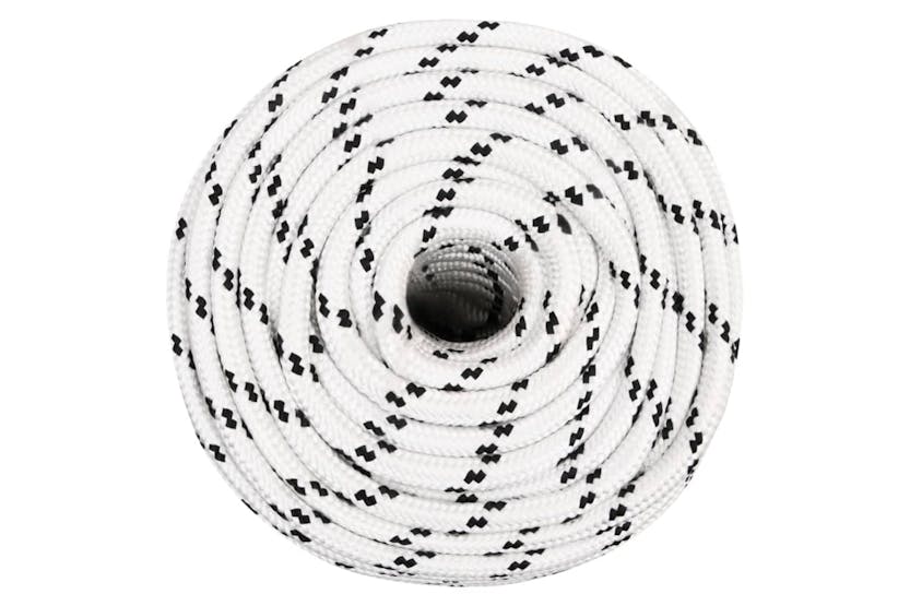 vidaXL 152777 Braided Boat Rope White 12mmx100 M Polyester vidaXL 152777 Braided Boat Rope White 12mmx100 M Polyester
