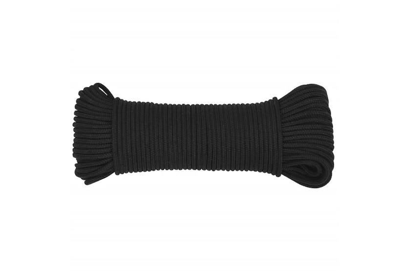 vidaXL 152481 Boat Rope Full Black 3mm 25 M Polypropylene vidaXL 152481 Boat Rope Full Black 3mm 25 M Polypropylene