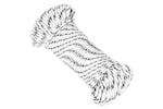 vidaXL 152751 Braided Boat Rope White 4mmx25 M Polyester vidaXL 152751 Braided Boat Rope White 4mmx25 M Polyester