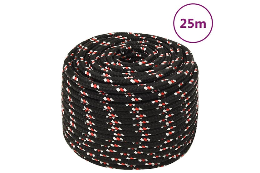 vidaXL 152356 Boat Rope Black 14mm 25 M Polypropylene vidaXL 152356 Boat Rope Black 14mm 25 M Polypropylene