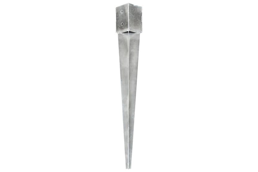 vidaXL 145425 Ground Spikes 2 Pcs Silver 12x12x89cm Galvanised Steel vidaXL 145425 Ground Spikes 2 Pcs Silver 12x12x89cm Galvanised Steel