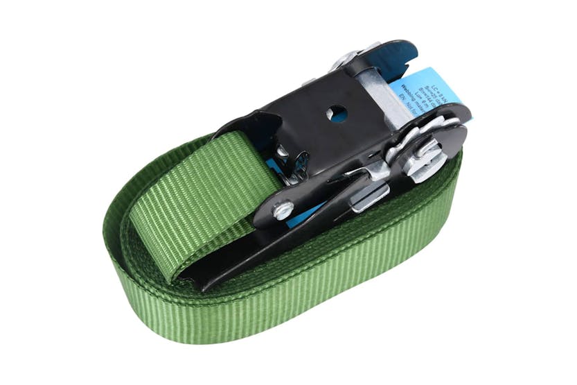 vidaXL 148893 Ratchet Tie Down Straps 4 Pcs 800 Dan 6 M Green vidaXL 148893 Ratchet Tie Down Straps 4 Pcs 800 Dan 6 M Green