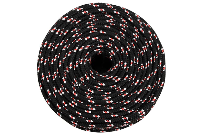 vidaXL 152337 Boat Rope Black 6mm 25 M Polypropylene vidaXL 152337 Boat Rope Black 6mm 25 M Polypropylene