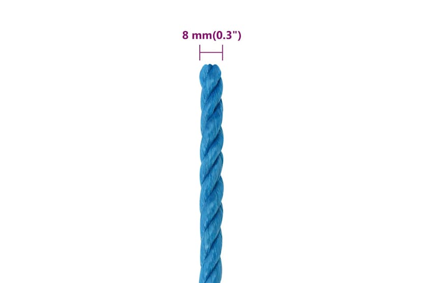 vidaXL 152968 Work Rope Blue 8mm 50 M Polypropylene vidaXL 152968 Work Rope Blue 8mm 50 M Polypropylene