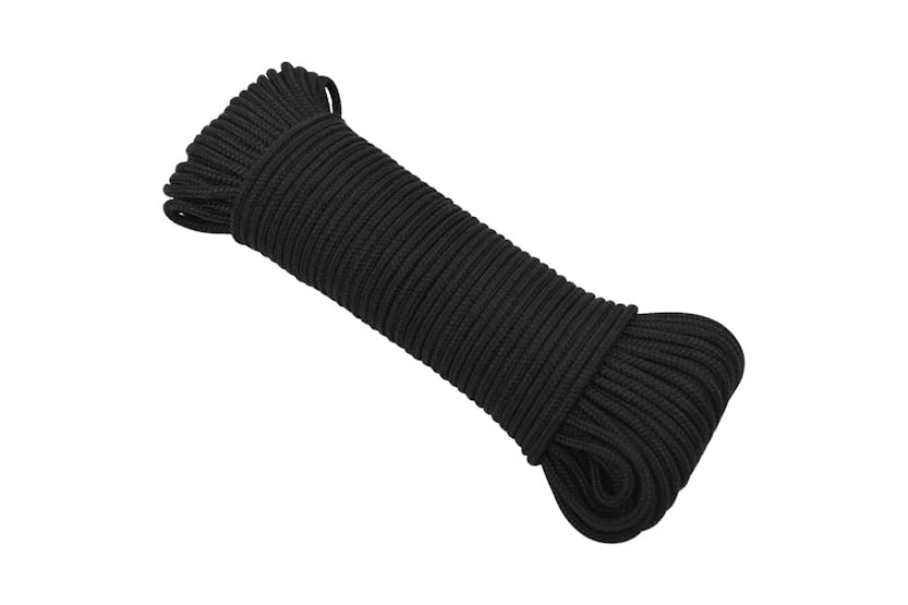 vidaXL 152491 Boat Rope Full Black 5mm 25 M Polypropylene vidaXL 152491 Boat Rope Full Black 5mm 25 M Polypropylene