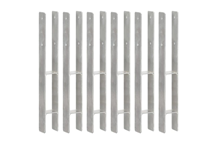 vidaXL 145294 Fence Anchors 6 Pcs Silver 7x6x60cm Galvanised Steel vidaXL 145294 Fence Anchors 6 Pcs Silver 7x6x60cm Galvanised Steel