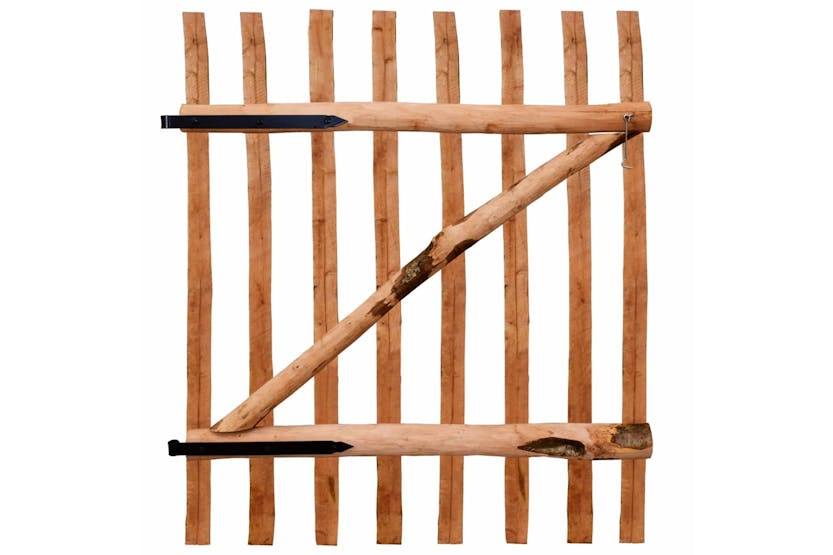 vidaXL 142597 Single Fence Gate Impregnated Hazel Wood 100x120cm vidaXL 142597 Single Fence Gate Impregnated Hazel Wood 100x120cm