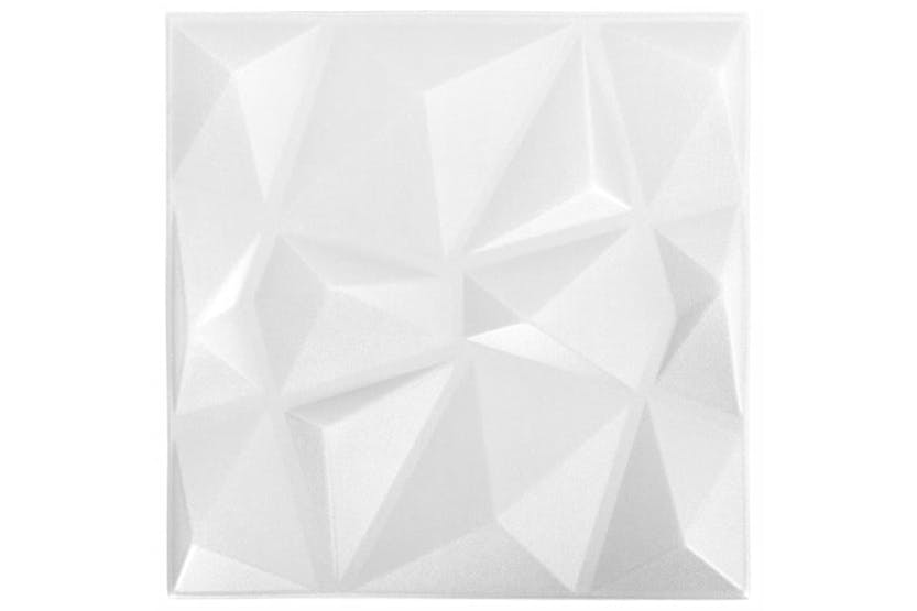 Vidaxl 3d Wall Panels 24 Pcs 50x50 Cm Diamond White 6 M² Vidaxl 3d Wall Panels 24 Pcs 50x50 Cm Diamond White 6 M²