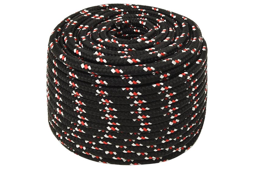 vidaXL 152354 Boat Rope Black 12mm 100 M Polypropylene vidaXL 152354 Boat Rope Black 12mm 100 M Polypropylene
