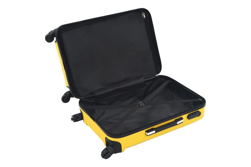 vidaXL 91876 Hardcase Trolley Set 3 Pcs Yellow Abs vidaXL 91876 Hardcase Trolley Set 3 Pcs Yellow Abs