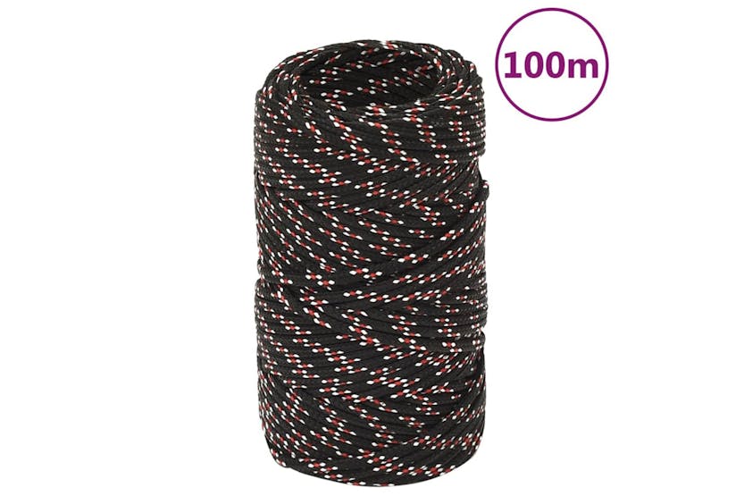 vidaXL 152319 Boat Rope Black 2mm 100 M Polypropylene vidaXL 152319 Boat Rope Black 2mm 100 M Polypropylene