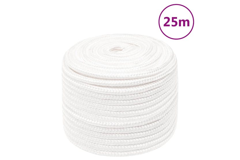 vidaXL 152564 Boat Rope Full White 12mm 25 M Polypropylene vidaXL 152564 Boat Rope Full White 12mm 25 M Polypropylene
