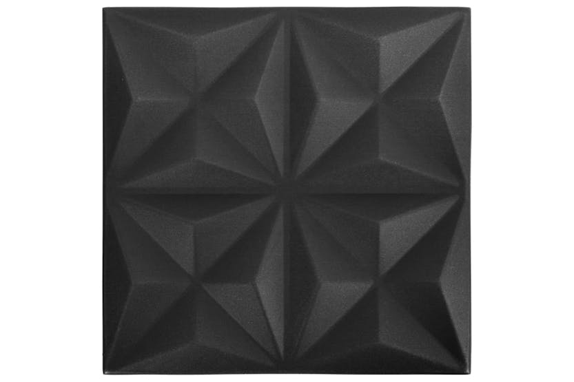 Vidaxl 3d Wall Panels 12 Pcs 50x50 Cm Origami Black 3 M² Vidaxl 3d Wall Panels 12 Pcs 50x50 Cm Origami Black 3 M²